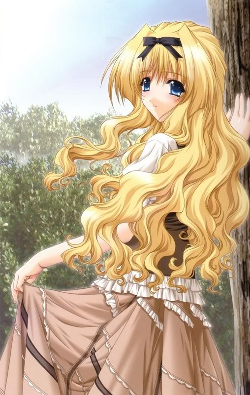 girl Pretty blonde anime