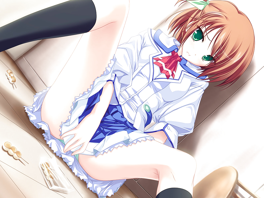 Anime schoolgirl upskirt